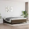 Image de vidaXL Cadre de lit à lattes Lit Rembourré avec Pieds Lit Double Lit Adulte de Chambre à Coucher Moderne Marron Foncé 3120535