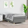 Image de vidaXL Cadre de lit à lattes gris foncé 90x200 cm tissu 3120930