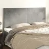 Image de vidaXL Tête de Lit Meubles de Chambre à Coucher Accessoires de Lit Simple Têtes de Cadre de Lit Intérieur Gris Clair 3116118