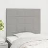 Image de vidaXL Tête de Lit Meubles de Chambre à Coucher Accessoires de Lit Simple Têtes de Cadre de Lit Intérieur Gris Clair 3116306