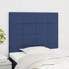 Image de vidaXL Tête de Lit Meubles de Chambre à Coucher Accessoires de Lit Simple Têtes de Cadre de Lit Intérieur Bleu 80x5x118/128 3116312