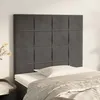 Image de vidaXL Tête de Lit Meubles de Chambre à Coucher Accessoires de Lit Simple Têtes de Cadre de Lit Intérieur Gris Foncé 3116363