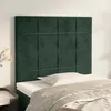 Image de vidaXL Tête de Lit Meubles de Chambre à Coucher Accessoires de Lit Simple Têtes de Cadre de Lit Intérieur Vert Foncé 3116377