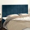 Image de vidaXL Tête de lit Bleu foncé 160 x 5 x 118/128 cm Velours 3116390