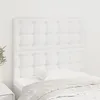Image de vidaXL Tête de Lit Meubles de Chambre à Coucher Accessoires de Lit Simple Têtes de Cadre de Lit Intérieur Blanc 80x5x118/128 3116405
