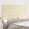 Image de vidaXL Tête de Lit Meubles de Chambre à Coucher Accessoires de Lit Simple Têtes de Cadre de Lit Intérieur Crème 3116424