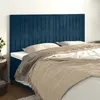 Image de vidaXL Tête de lit Bleu foncé 160 x 5 x 118/128 cm Velours 3116628