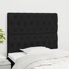 Image de vidaXL Tête de Lit Meubles de Chambre à Coucher Accessoires de Lit Simple Têtes de Cadre de Lit Intérieur Noir 100x7x118/128 3116660