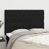 Image de vidaXL Tête de Lit Meubles de Chambre à Coucher Accessoires de Lit Simple Têtes de Cadre de Lit Intérieur Noir 144x7x118/128 3116668