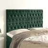 Image de vidaXL Tête de Lit Meubles de Chambre à Coucher Accessoires de Lit Simple Têtes de Cadre de Lit Intérieur Vert Foncé 3116719