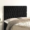 Image de vidaXL Tête de Lit Meubles de Chambre à Coucher Accessoires de Lit Simple Têtes de Cadre de Lit Intérieur Noir 160x7x118/128 3116724
