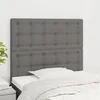 Image de vidaXL Tête de Lit Meubles de Chambre à Coucher Accessoires de Lit Simple Têtes de Cadre de Lit Intérieur Gris Foncé 3116741