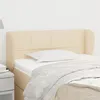 Image de vidaXL Tête de lit avec oreilles Crème 93x23x78-88 cm Tissu3117131