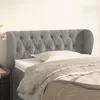 Image de 3117522 vidaXL Tête de lit avec oreilles Gris clair 103x23x78-88 cm Velours