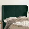 Image de vidaXL Tête de lit avec oreilles Vert foncé 147x23x118/128 cm Velours 3117727