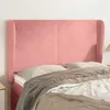 Image de vidaXL Tête de lit avec oreilles Rose 147x23x118-128 cm Velours3117729