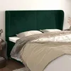 Image de vidaXL Tête de lit avec oreilles Vert foncé 183x23x118/128 cm Velours 3117739