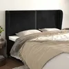 Image de vidaXL Tête de lit avec oreilles Noir 183x23x118-128 cm Velours3117878