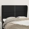 Image de vidaXL Tête de lit avec oreilles Noir 147x23x118-128 cm Similicuir3117906