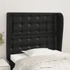 Image de vidaXL Tête de lit avec oreilles Noir 93x23x118-128 cm Similicuir3118034