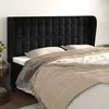 Image de vidaXL Tête de lit avec oreilles Noir 183x23x118-128 cm Velours3118452