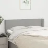 Image de vidaXL Tête de lit avec oreilles Gris clair 147x16x78-88 cm Tissu3118486