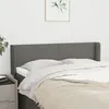 Image de vidaXL Tête de lit avec oreilles Gris foncé 147x16x78-88 cm Tissu3118487