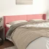 Image de vidaXL Tête de lit avec oreilles Rose 163x16x78-88 cm Velours3118547