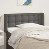 Image de vidaXL Tête de lit avec oreilles Gris 83x16x78/88 cm Similicuir 3118844