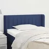 Image de vidaXL Tête de lit avec oreilles Bleu 93x16x78/88 cm Tissu 3118994