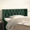 Image de 3119149 vidaXL Tête de lit avec oreilles Vert foncé 103x16x78-88 cm Velours