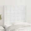 Image de vidaXL Tête de lit avec oreilles Blanc 83x16x118-128 cm Similicuir3119653