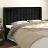 Image de vidaXL Tête de lit avec oreilles Noir 183x16x118/128 cm Velours 3120076