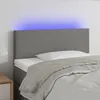 Image de vidaXL Tête de Lit à LED Meuble de Chambre à Coucher Accessoire de Lit Simple Tête de Cadre de Lit Intérieur Gris Foncé 3121323