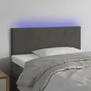 Image de vidaXL Tête de Lit à LED Meuble de Chambre à Coucher Accessoire de Lit Simple Tête de Cadre de Lit Intérieur Gris Foncé 3121363