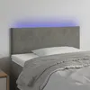 Image de vidaXL Tête de Lit à LED Meuble de Chambre à Coucher Accessoire de Lit Simple Tête de Cadre de Lit Intérieur Gris Clair 3121368