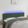 Image de vidaXL Tête de Lit à LED Meuble de Chambre à Coucher Accessoire de Lit Double Tête de Cadre de Lit Intérieur Vert Foncé 3121383