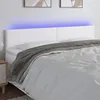 Image de vidaXL Tête de Lit à LED Meuble de Chambre à Coucher Accessoire de Lit Double Tête de Cadre de Lit Intérieur Blanc 3121429