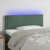 Image de vidaXL Tête de Lit à LED Meuble de Chambre à Coucher Accessoire de Lit Simple Tête de Cadre de Lit Intérieur Vert Foncé 3121505