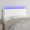 Image de vidaXL Tête de Lit à LED Meuble de Chambre à Coucher Accessoire de Lit Simple Tête de Cadre de Lit Intérieur Blanc 3121557
