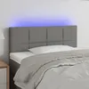 Image de vidaXL Tête de Lit à LED Meuble de Chambre à Coucher Accessoire de Lit Simple Tête de Cadre de Lit Intérieur Gris Foncé 3121587