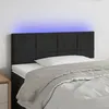 Image de vidaXL Tête de Lit à LED Meuble de Chambre à Coucher Accessoire de Lit Simple Tête de Cadre de Lit Intérieur Noir 90x5x78/88 3121650