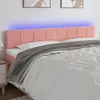 Image de vidaXL Tête de Lit à LED Meuble de Chambre à Coucher Accessoire de Lit Double Tête de Cadre de Lit Intérieur Rose 3121671