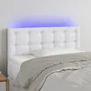 Image de vidaXL Tête de Lit à LED Meuble de Chambre à Coucher Accessoire de Lit Simple Tête de Cadre de Lit Intérieur Blanc 3121685