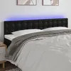 Image de vidaXL Tête de Lit à LED Meuble de Chambre à Coucher Accessoire de Lit Double Tête de Cadre de Lit Intérieur Noir 3121708