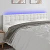 Image de vidaXL Tête de Lit à LED Meuble de Chambre à Coucher Accessoire de Lit Double Tête de Cadre de Lit Intérieur Blanc 3121709