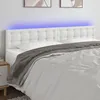 Image de vidaXL Tête de Lit à LED Meuble de Chambre à Coucher Accessoire de Lit Double Tête de Cadre de Lit Intérieur Blanc 3121715