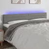 Image de vidaXL Tête de Lit à LED Meuble de Chambre à Coucher Accessoire de Lit Double Tête de Cadre de Lit Intérieur Gris Foncé 3121775