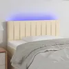 Image de vidaXL Tête de Lit à LED Meuble de Chambre à Coucher Accessoire de Lit Simple Tête de Cadre de Lit Intérieur Crème 3121829
