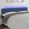 Image de vidaXL Tête de Lit à LED Meuble de Chambre à Coucher Accessoire de Lit Double Tête de Cadre de Lit Intérieur Bleu 3121878